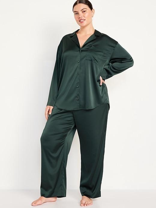 Satin Pajama Pant Set Product Image