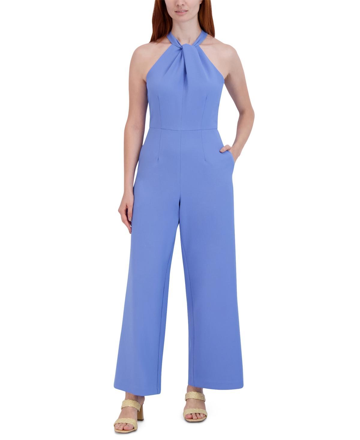 julia jordan Twist-Front Halter Jumpsuit Product Image