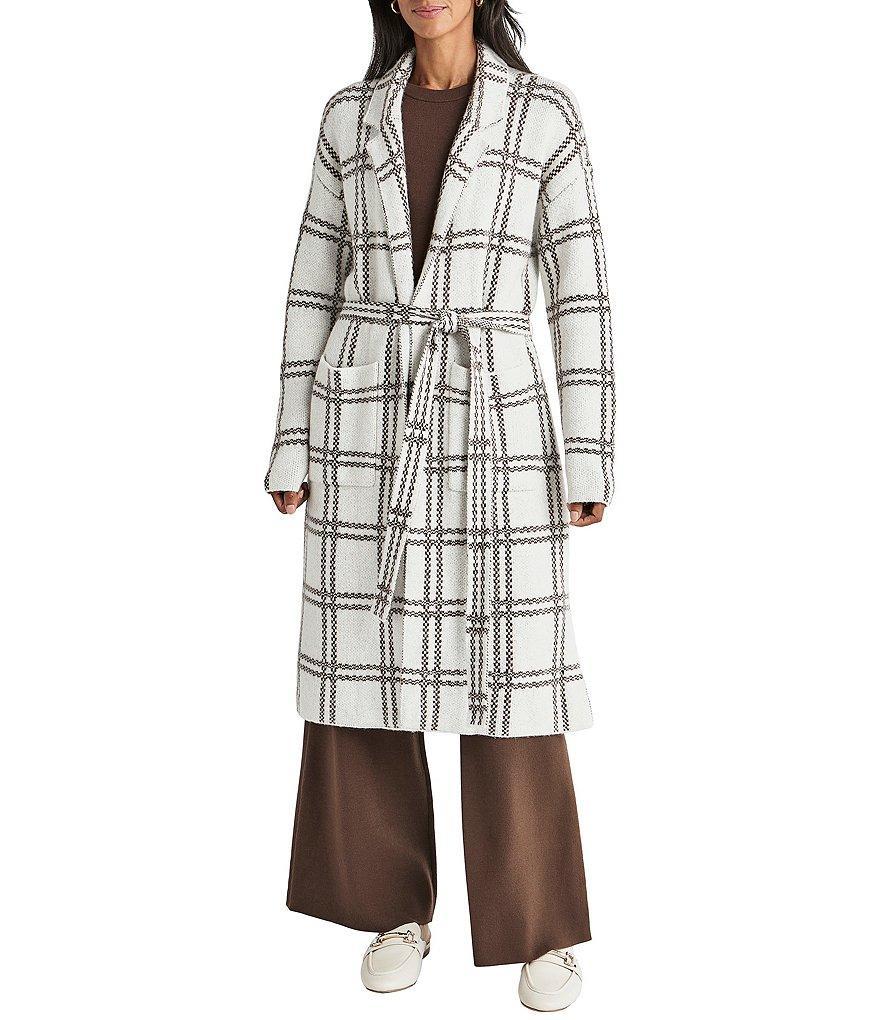 Splendid x Cella Jane Blog Long Plaid Belted Coatigan Product Image