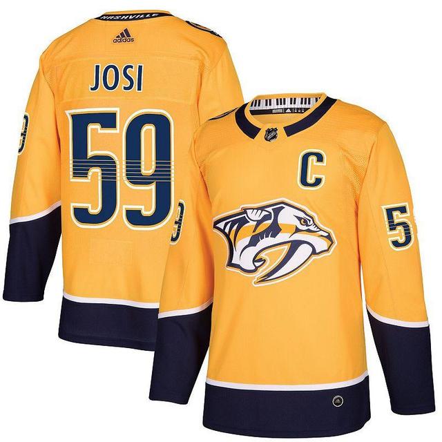 Mens adidas Roman Josi Gold Nashville Predators Home Authentic Player Jersey Product Image