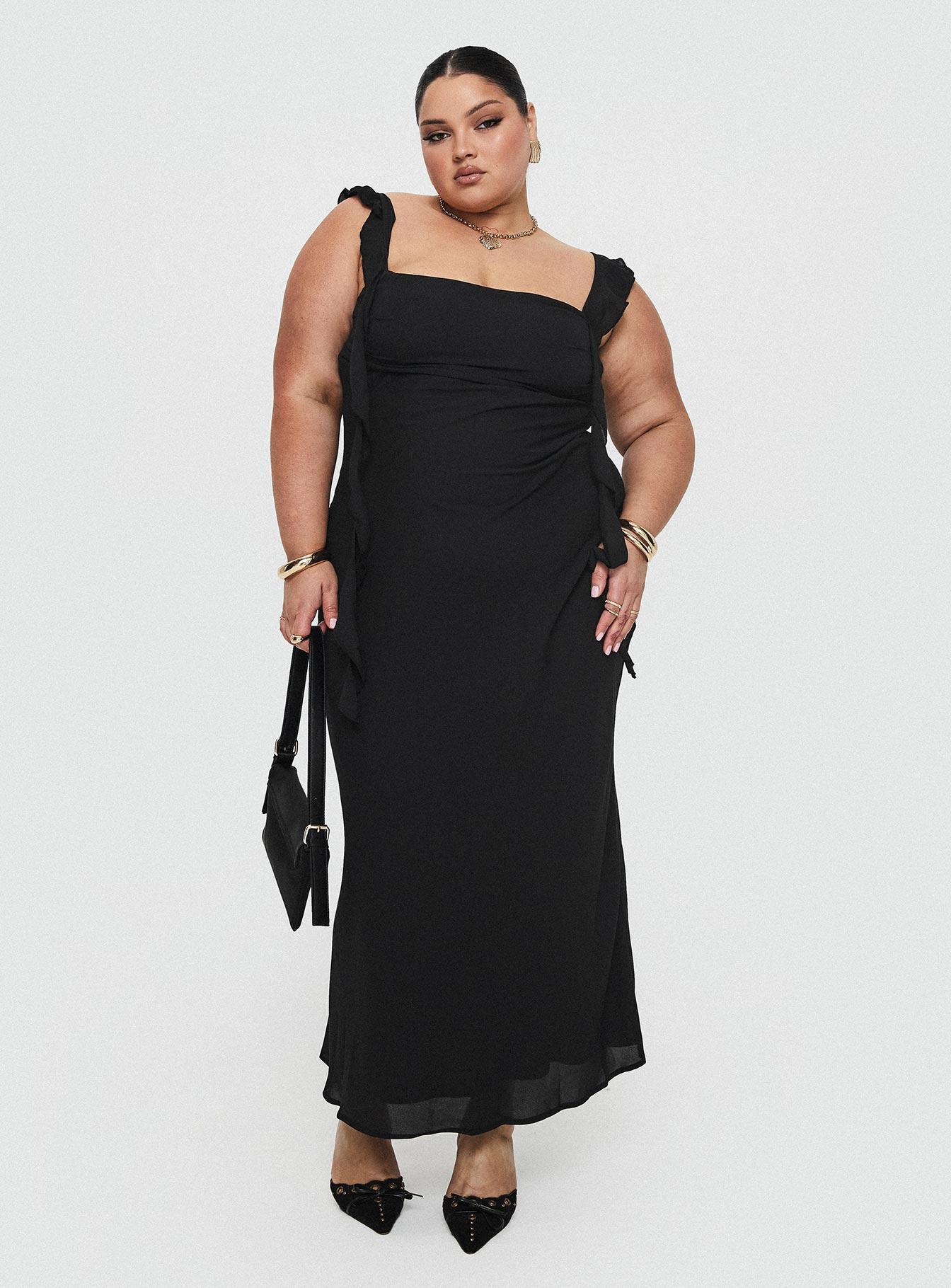 Lanai Maxi Dress Black Curve Product Image