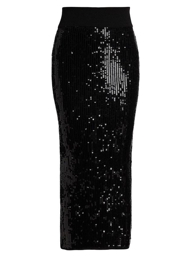 Womens Sequined Pencil Midi-Skirt Product Image