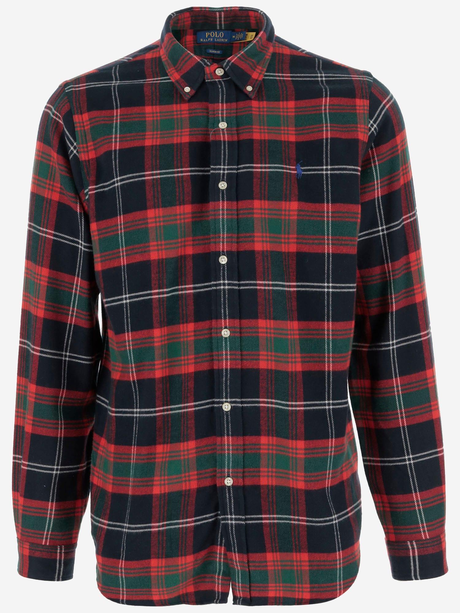 POLO RALPH LAUREN Cotton Shirt With Check Pattern In Red Product Image