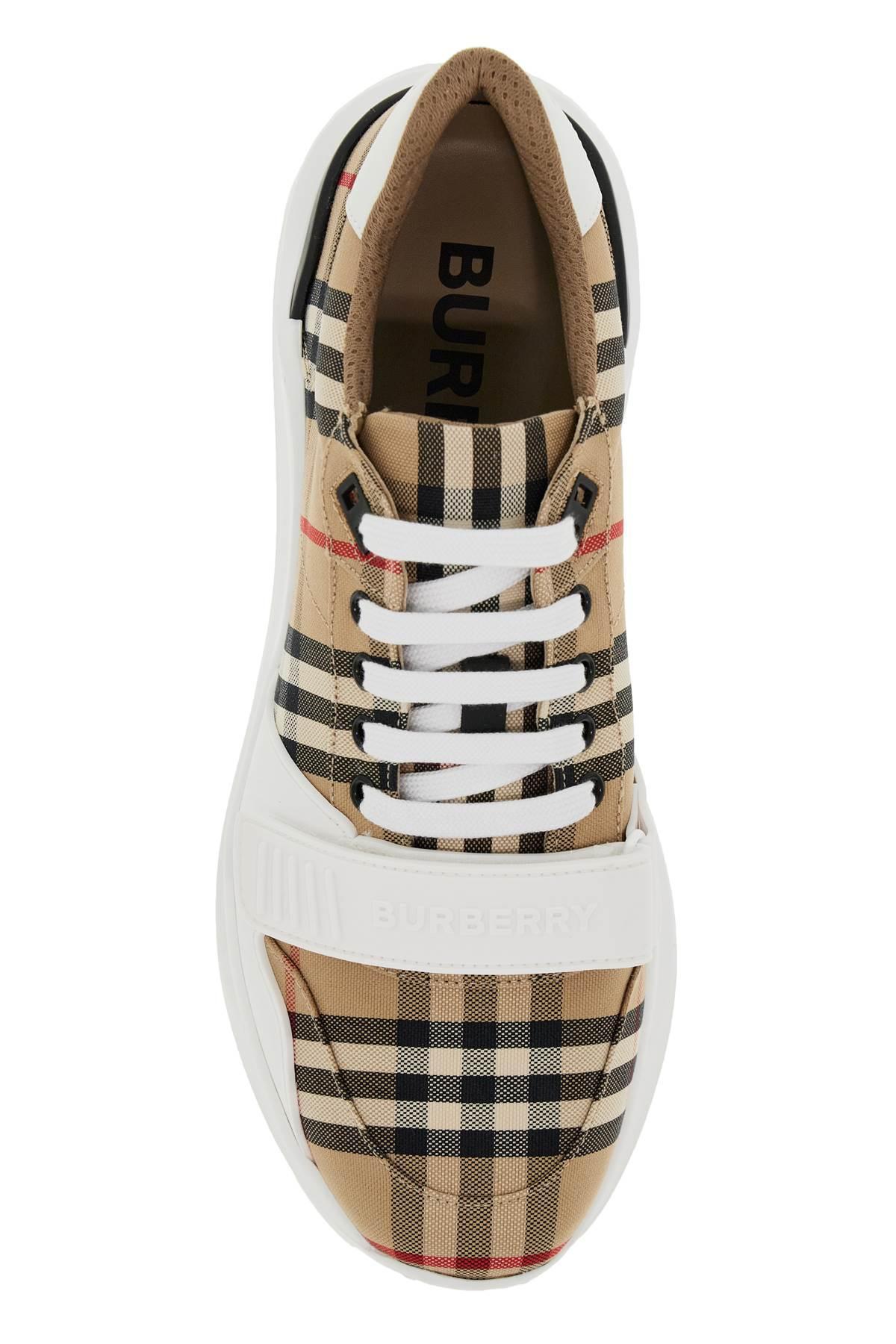 BURBERRY Check Fabric Sneakers Women In Multicolor Product Image