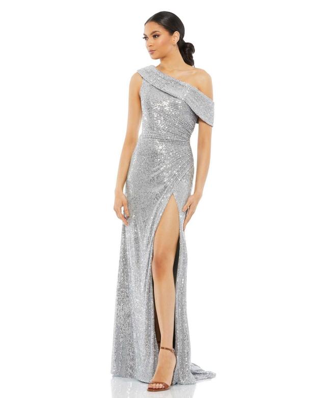 Mac Duggal Womens Ieena Sequined Drop Shoulder Gown Product Image