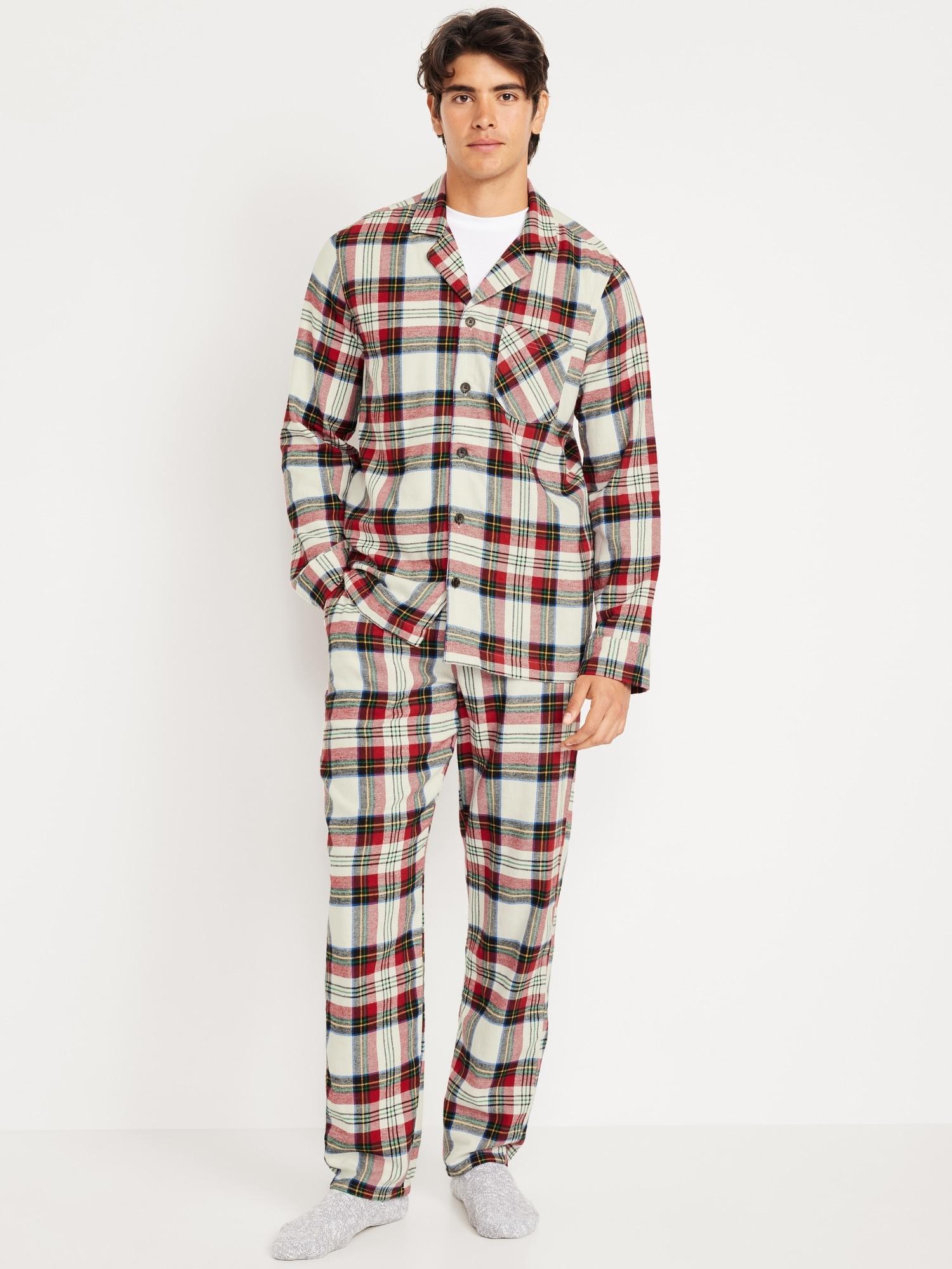 Flannel Pajama Set for Men Product Image