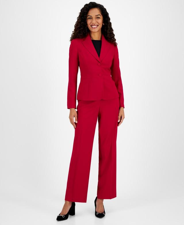 Le Suit Womens Seamed Peplum Pantsuit, Regular & Petite Product Image