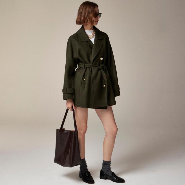 Trench coat in double-faced wool Product Image