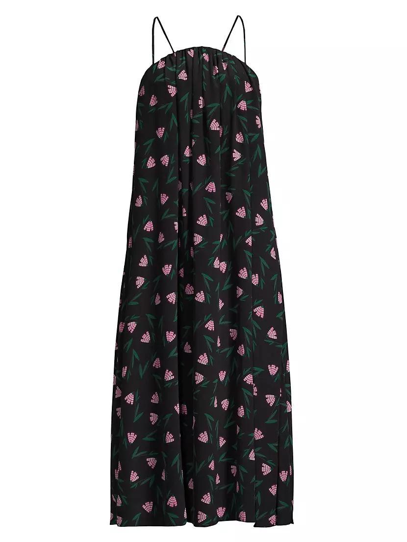 Floral Silk Jersey Midi Dress Product Image