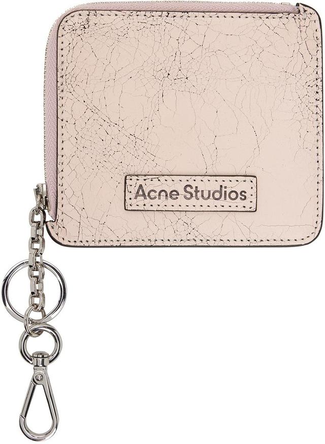 Pink Zip Leather Wallet In Bky Pastel Pink Product Image