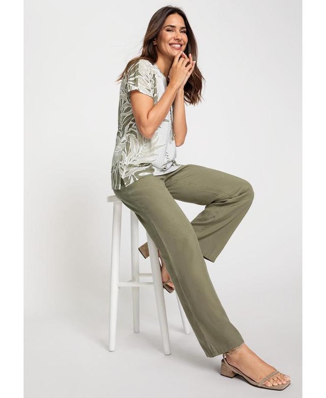 Olsen Womens Anna Fit Wide Leg Pull-On Trouser Product Image