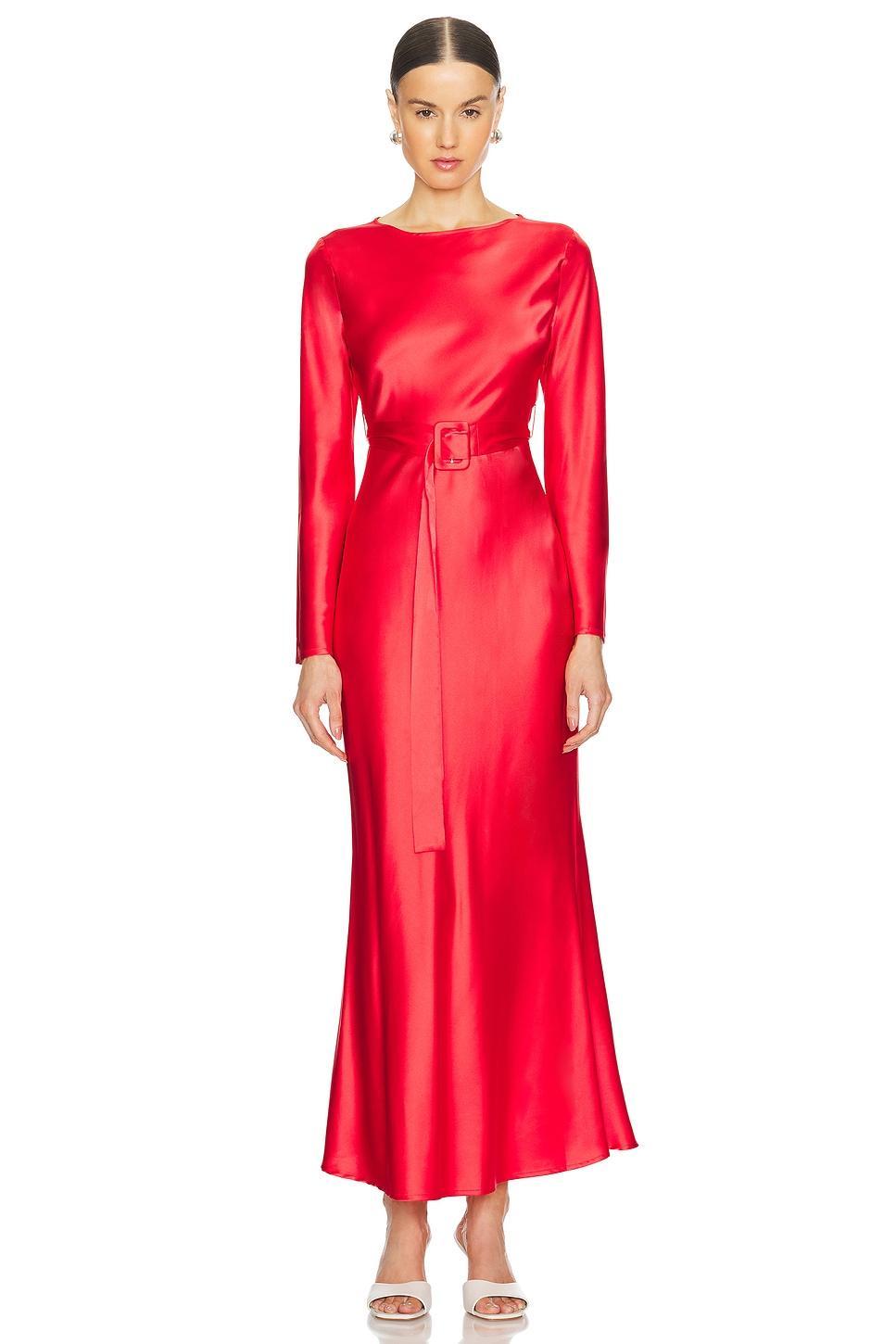 x REVOLVE Silk Estelle Dress THE MODE Product Image