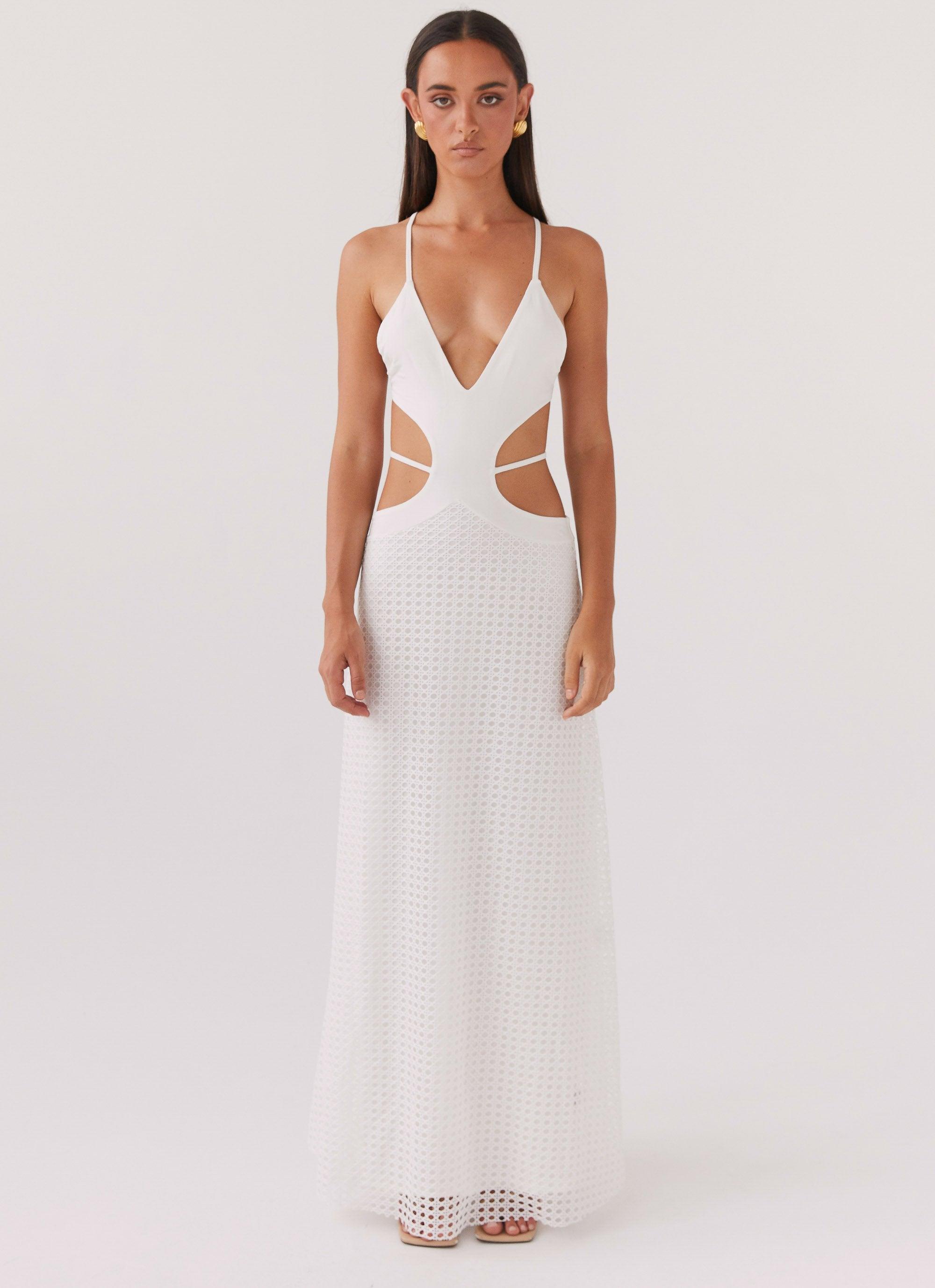 Enchanted Melodies Maxi Dress - White Product Image