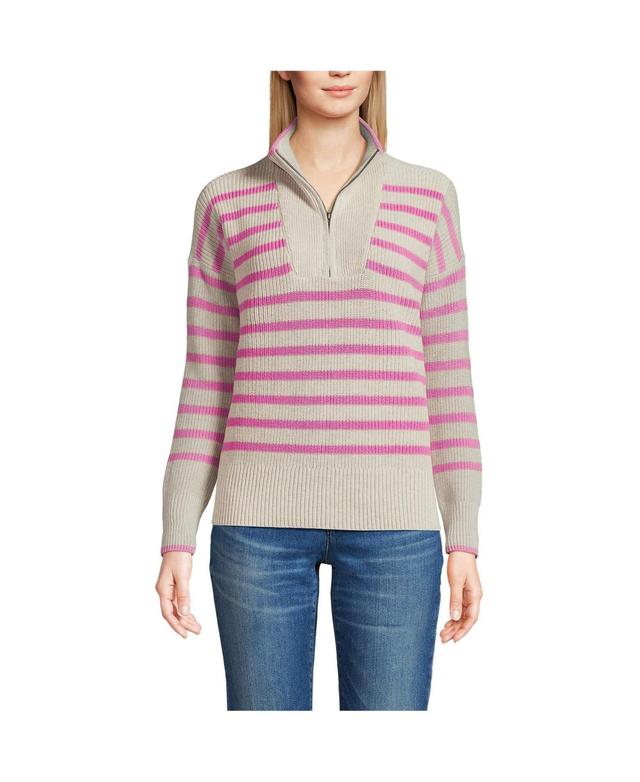 Womens Lands End Drifter Quarter Zip Sweater Product Image