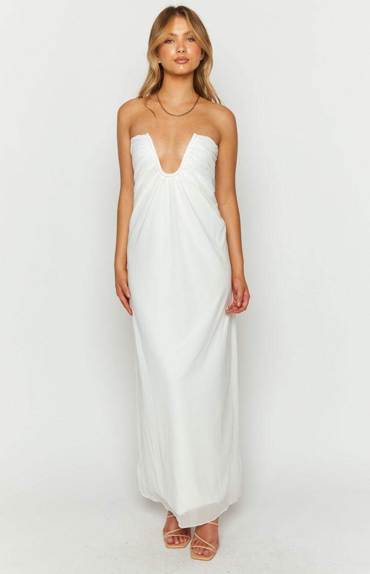 Braelyn White Strapless Maxi Dress Product Image