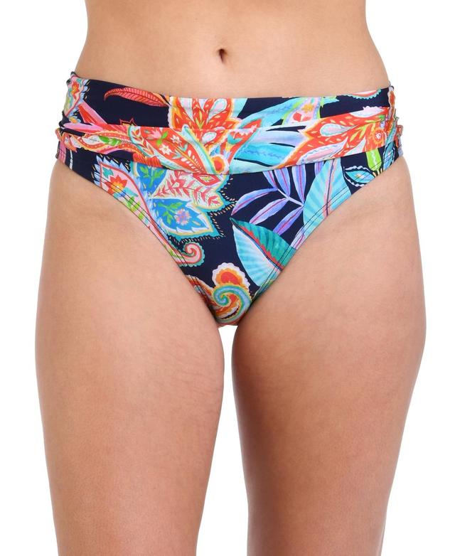 La Blanca Womens Tropidelic Paisley Shirred-Waist Bikini Bottoms Product Image