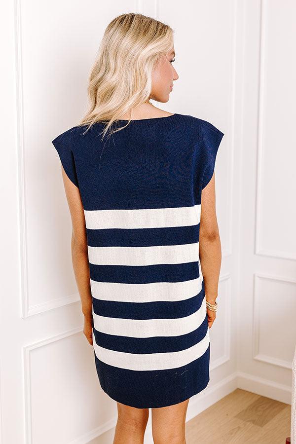 Country Club Ready Knit Dress in Navy Product Image