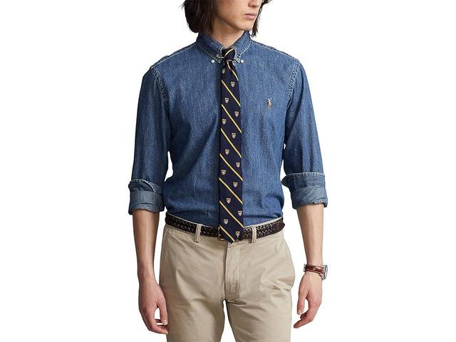 Mens Classic-Fit Denim Shirt Product Image