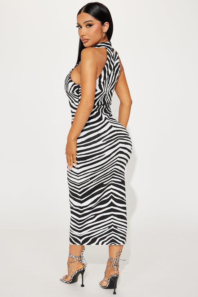 Zarah Bandage Midi Dress - Black/White Product Image