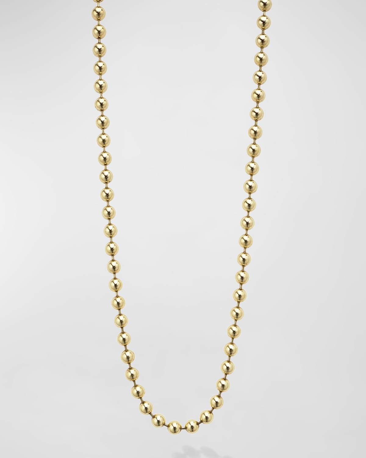 Lagos Mens 18K Yellow Gold Anthem Ball Chain Necklace, 20 - 100% Exclusive Product Image