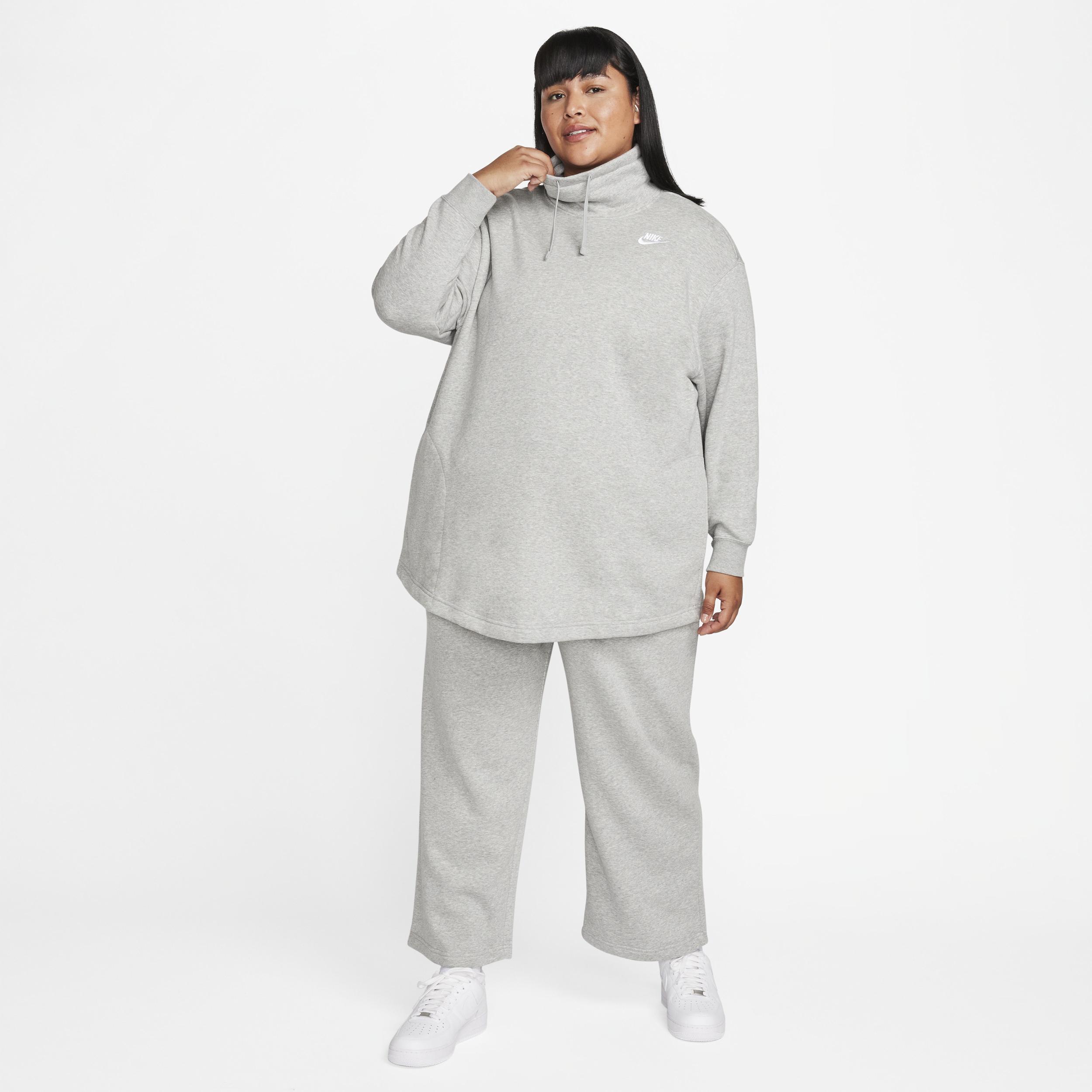 Women's Nike Sportswear Club Fleece Oversized Mock-Neck Sweatshirt (Plus Size) Product Image