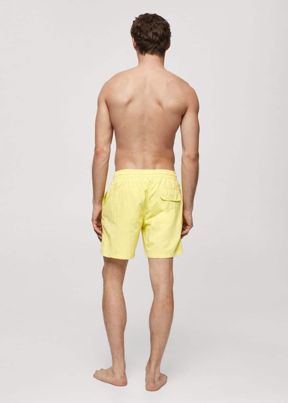 MANGO MAN - Basic drawstring swimsuit limeMen Product Image