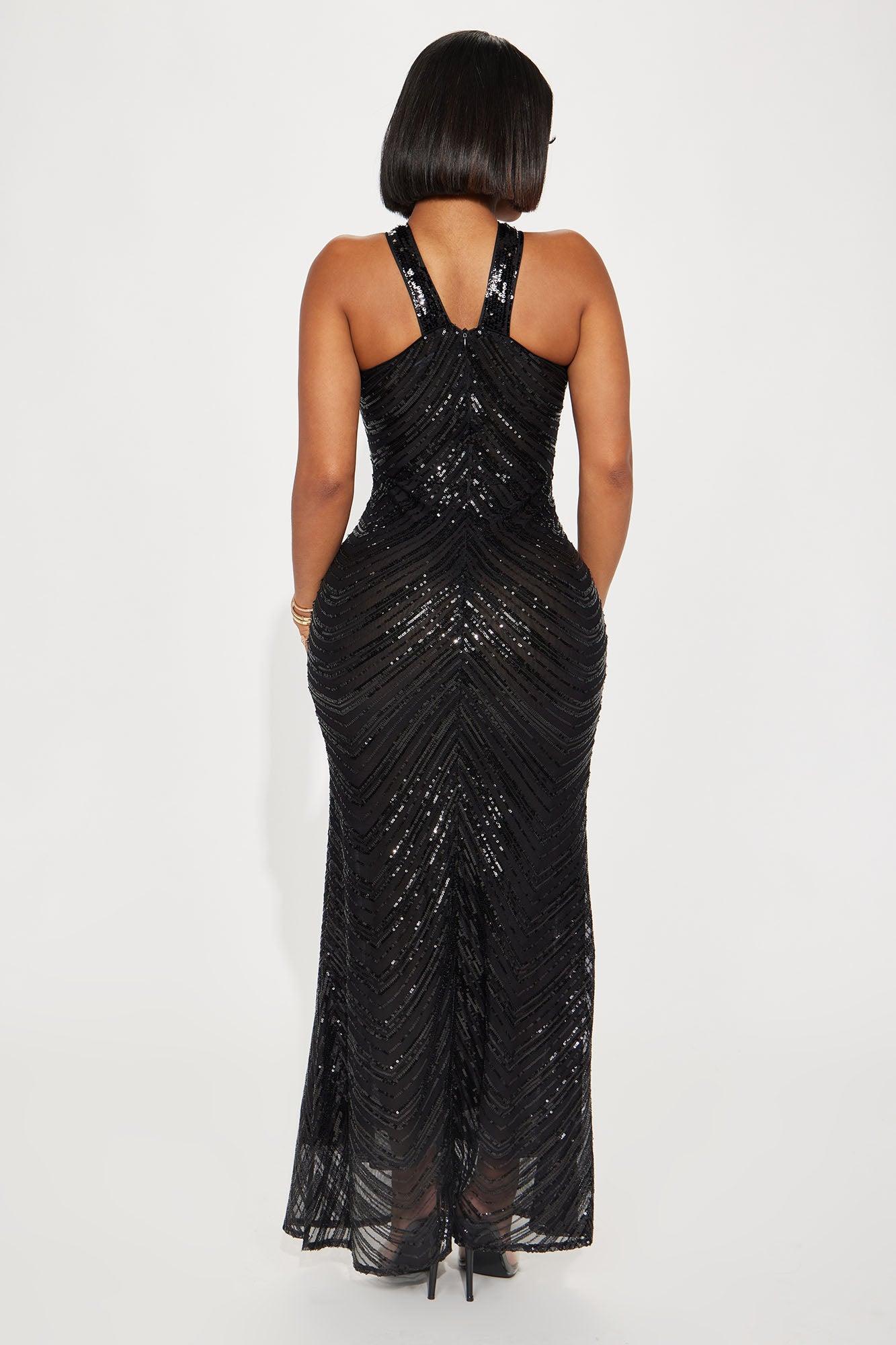 Katherine Sequin Gown - Black Product Image