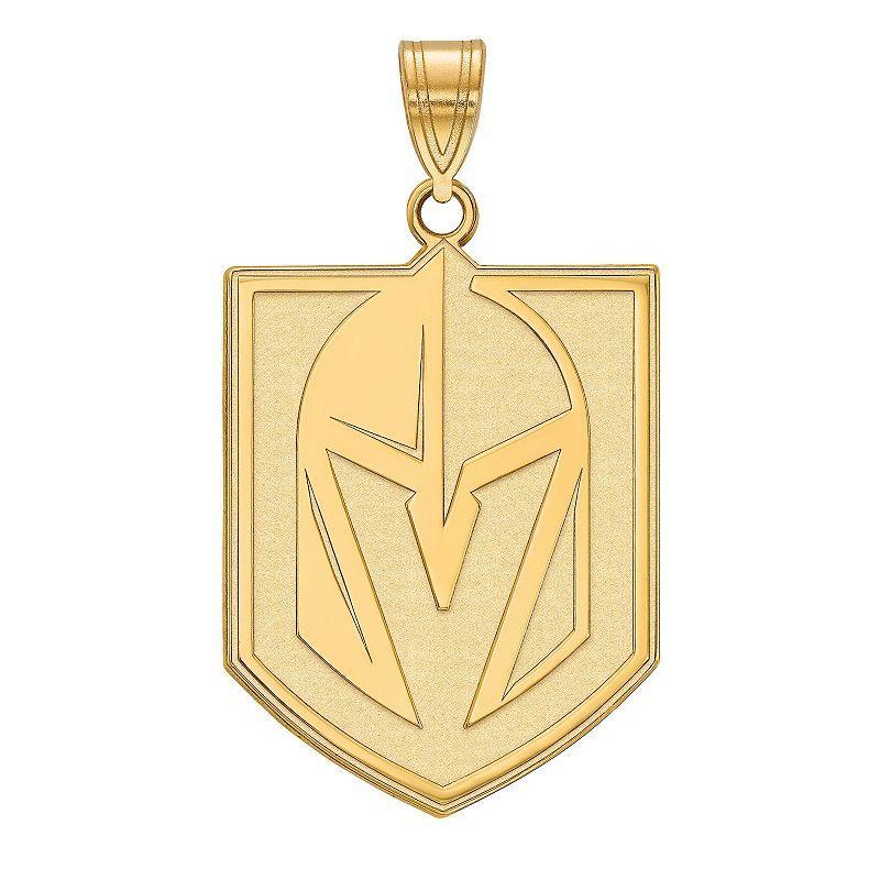 LogoArt Sterling Silver Las Vegas Golden Knights Extra Large Pendant, Womens Gold Over Sterling Product Image