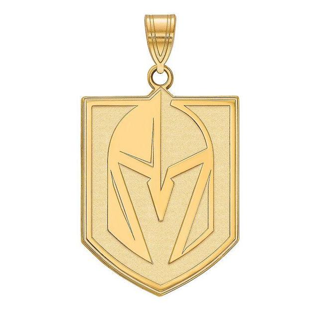 LogoArt Sterling Silver Las Vegas Golden Knights Extra Large Pendant, Womens Gold Over Sterling Product Image