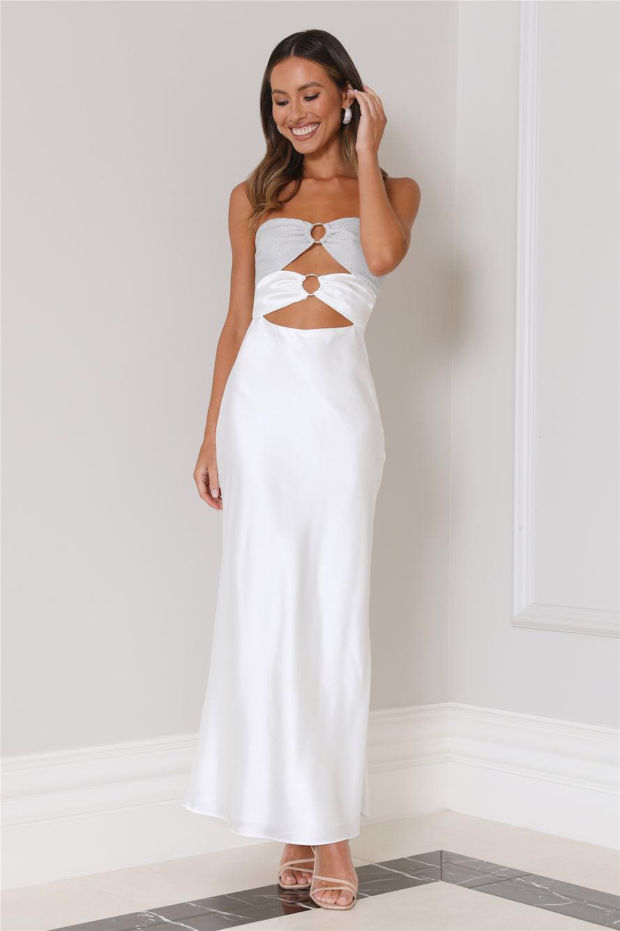 Glam Vibes Maxi Dress White Product Image