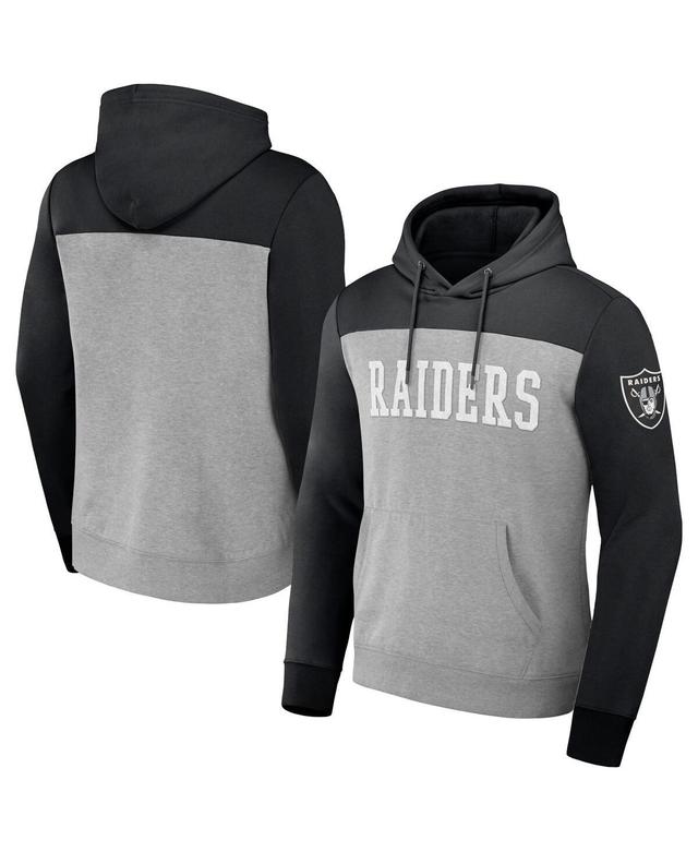 Mens Nfl x Darius Rucker Collection by Fanatics Heather Gray Las Vegas Raiders Color Blocked Pullover Hoodie Product Image