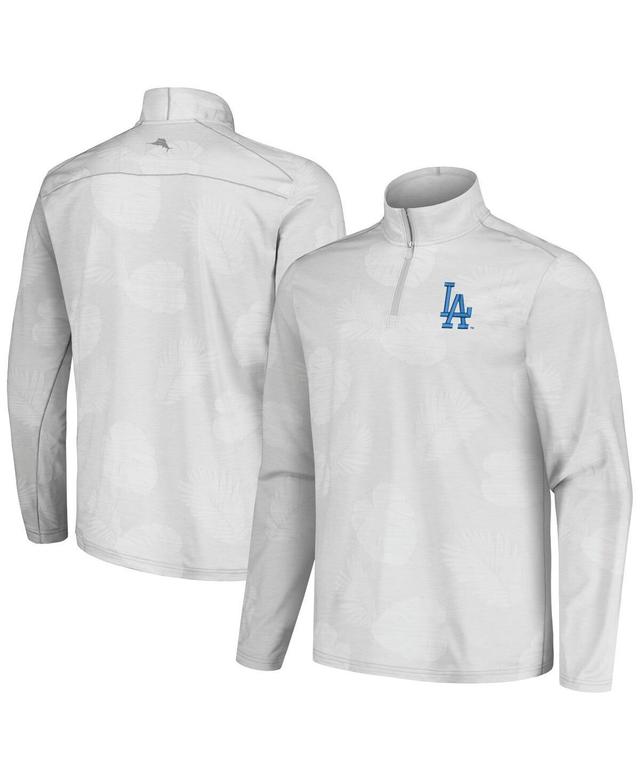 Tommy Bahama Mens Gray Los Angeles Dodgers Delray Frond IslandZone Half-Zip Jacket Product Image