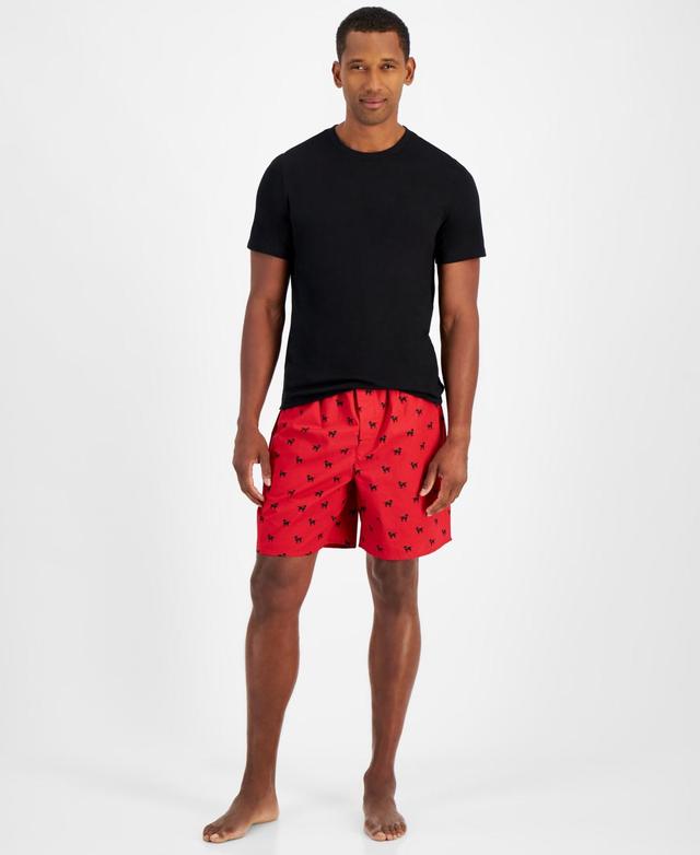 Club Room Mens Solid T-Shirt & Woven Plaid Boxer Set, Created for Macys Product Image