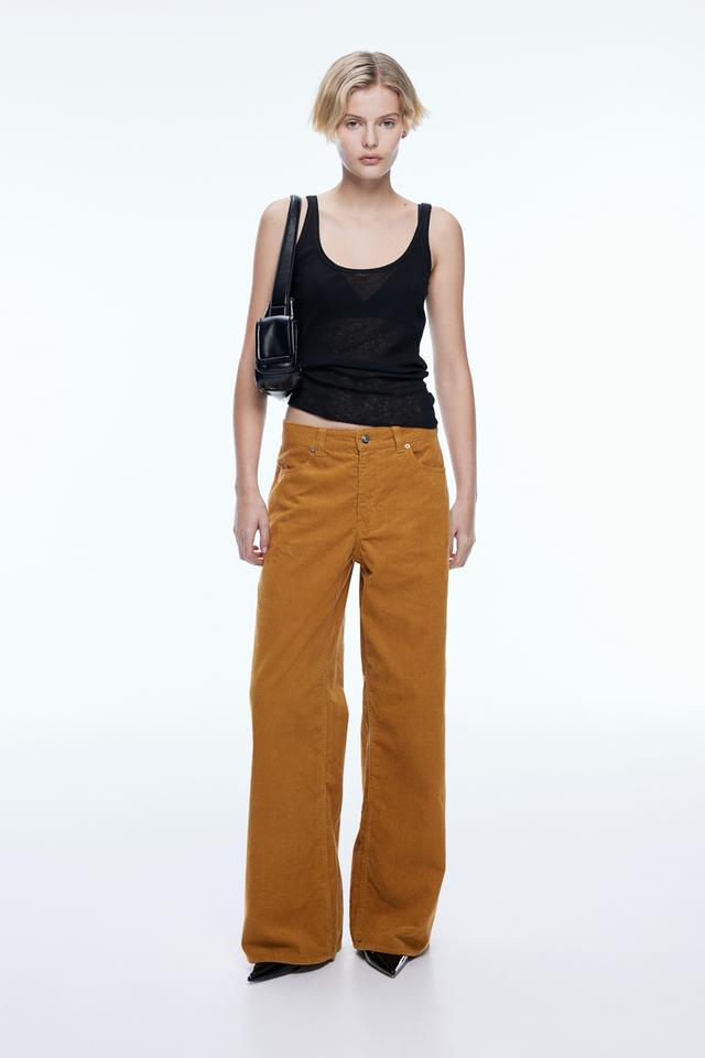 Wide-Leg Corduroy Pants Product Image