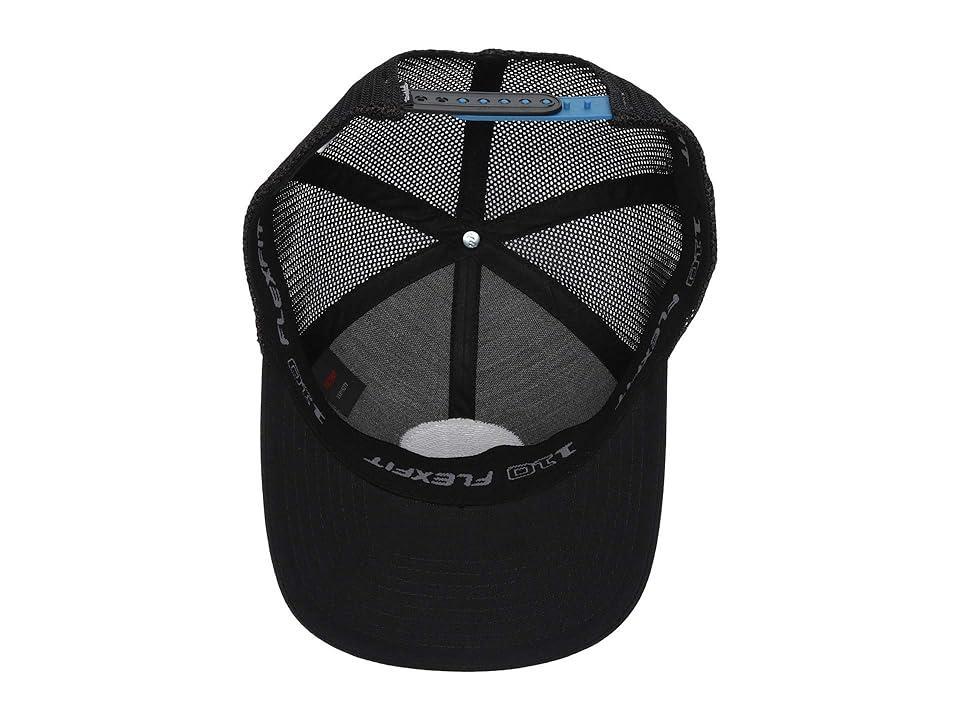 Mens Travis Mathew Black The Patch Trucker Snapback Hat Product Image