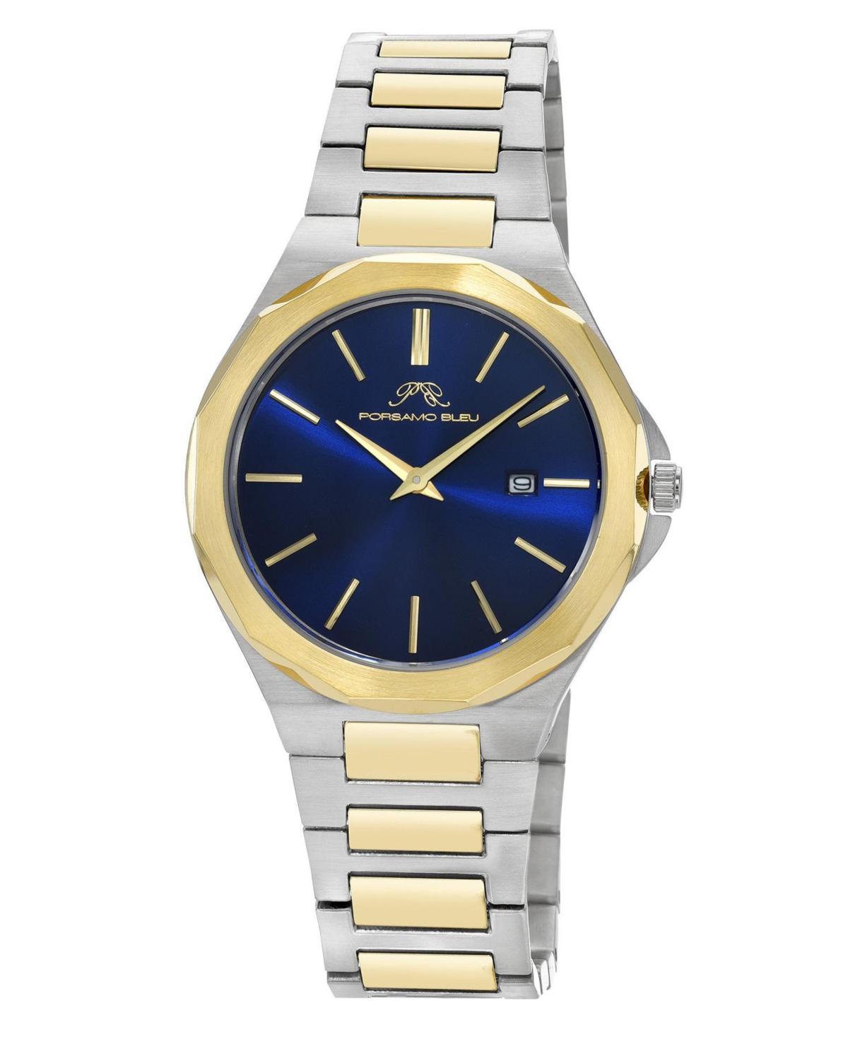 Porsamo Bleu Alexander Stainless Steel Two Tone & Bleu Mens Watch 1232CALS - Two-tone Product Image