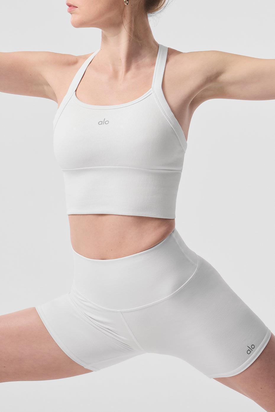 Seamless Ribbed Favorite Bra Tank - White Female Product Image