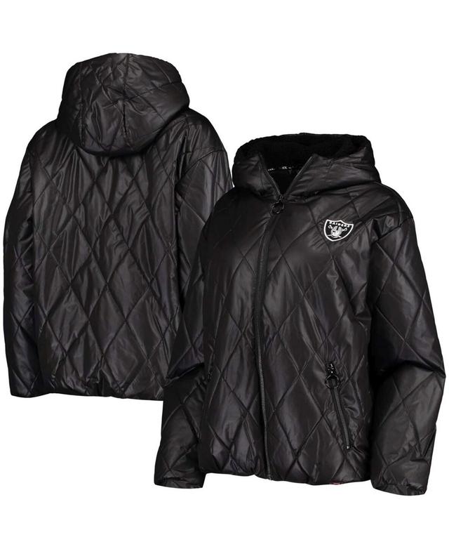 Womens Black Las Vegas Raiders Charlotte Full-Zip Hoodie Puffer Jacket Product Image