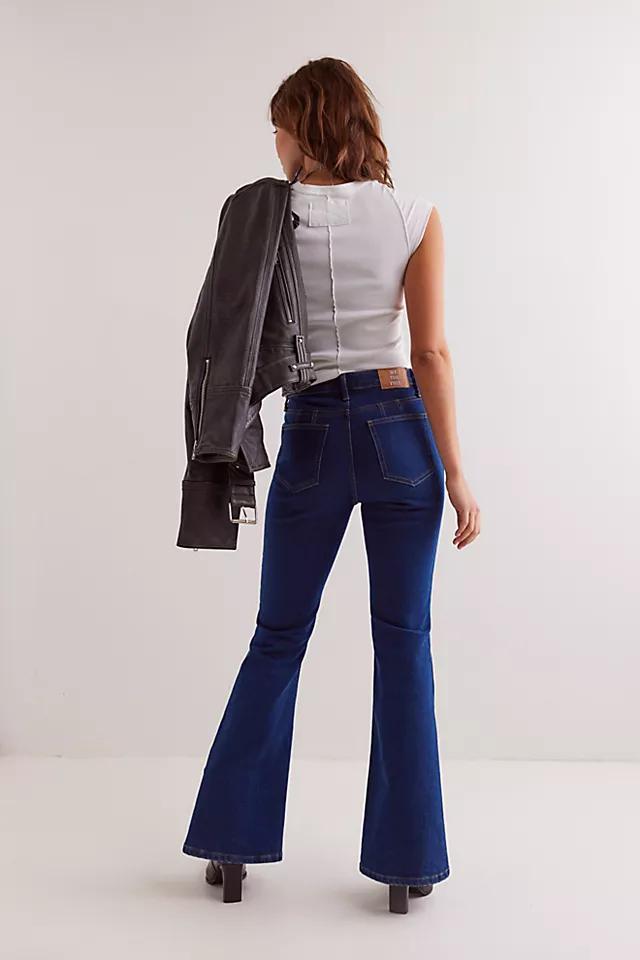 CRVY Vintage High-Rise Flare Jeans Product Image