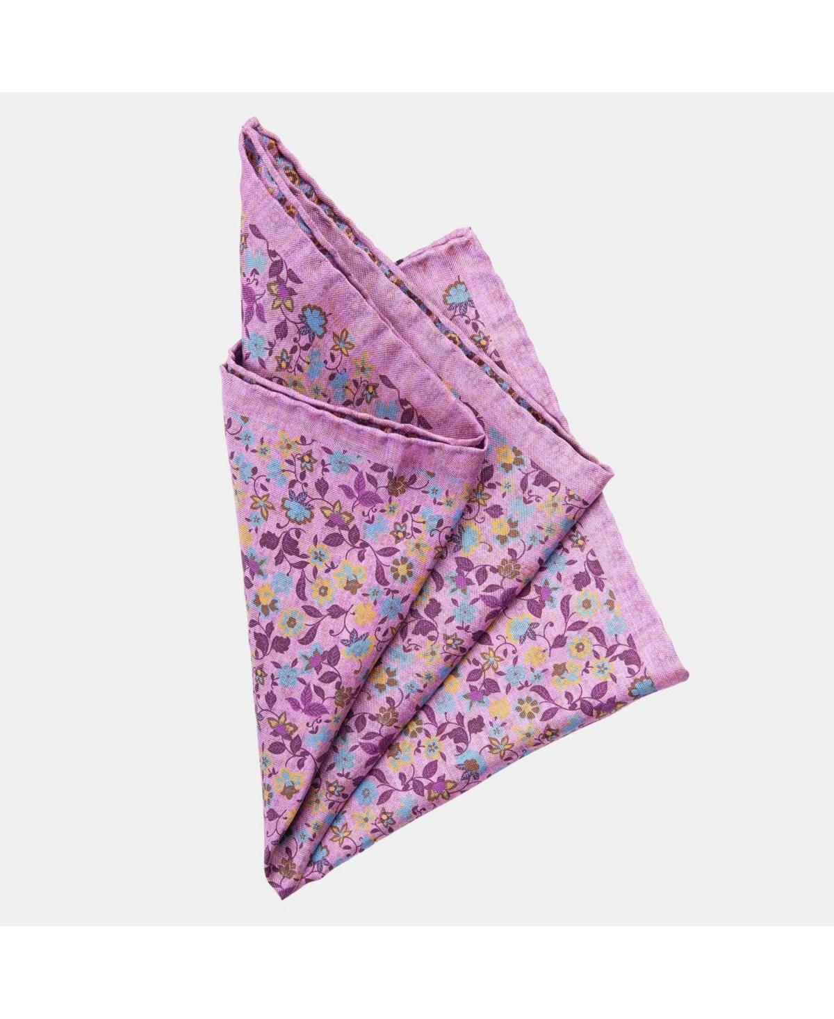 Rimini - Large Silk Pocket Square for Men Pink Product Image