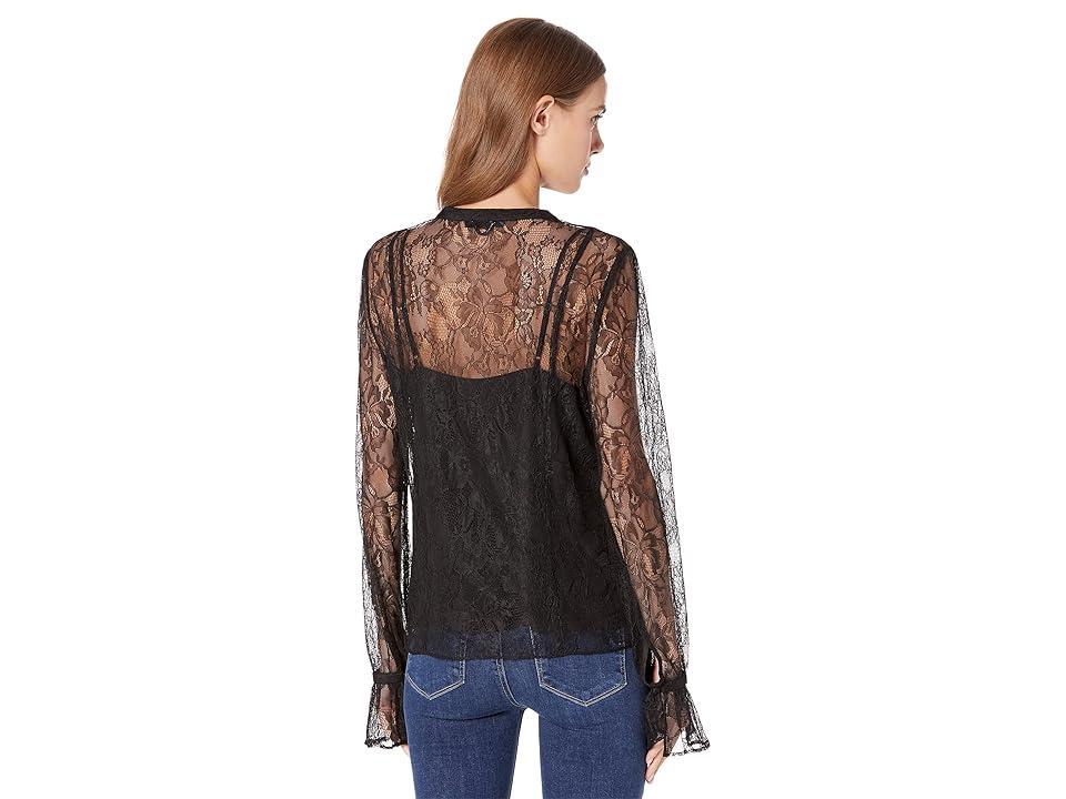 Paige Saldana Blouse (Black) Women's Clothing Product Image