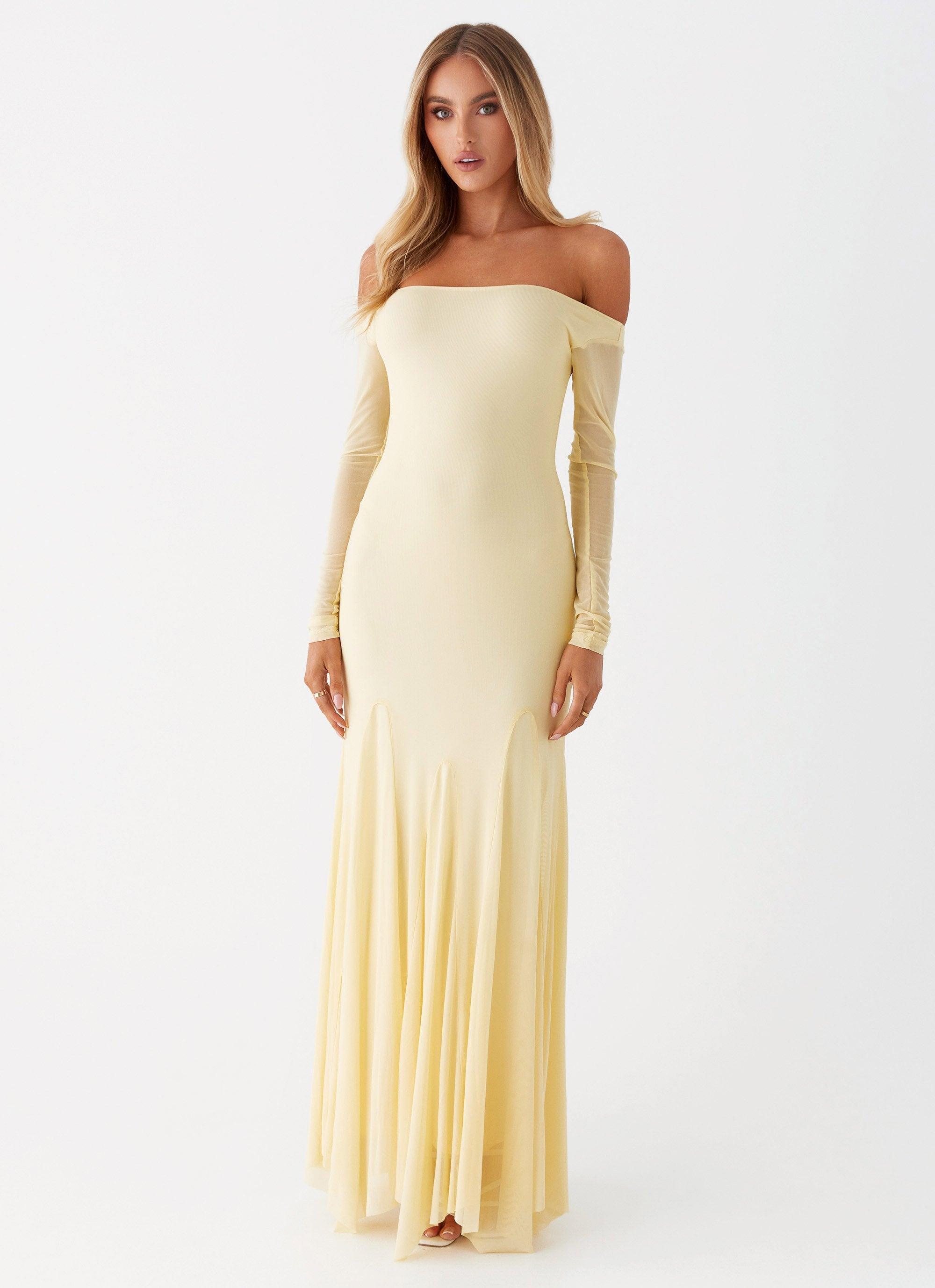 Maribel Maxi Dress - Yellow Product Image