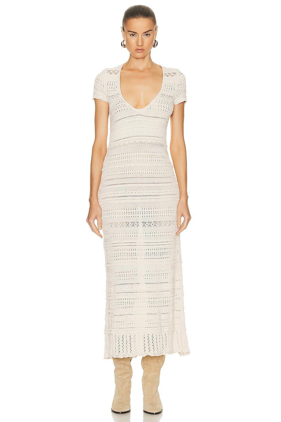 Isabel Marant Etoile Jinny Dress in Ecru - Cream. Size 36 (also in 40). Product Image