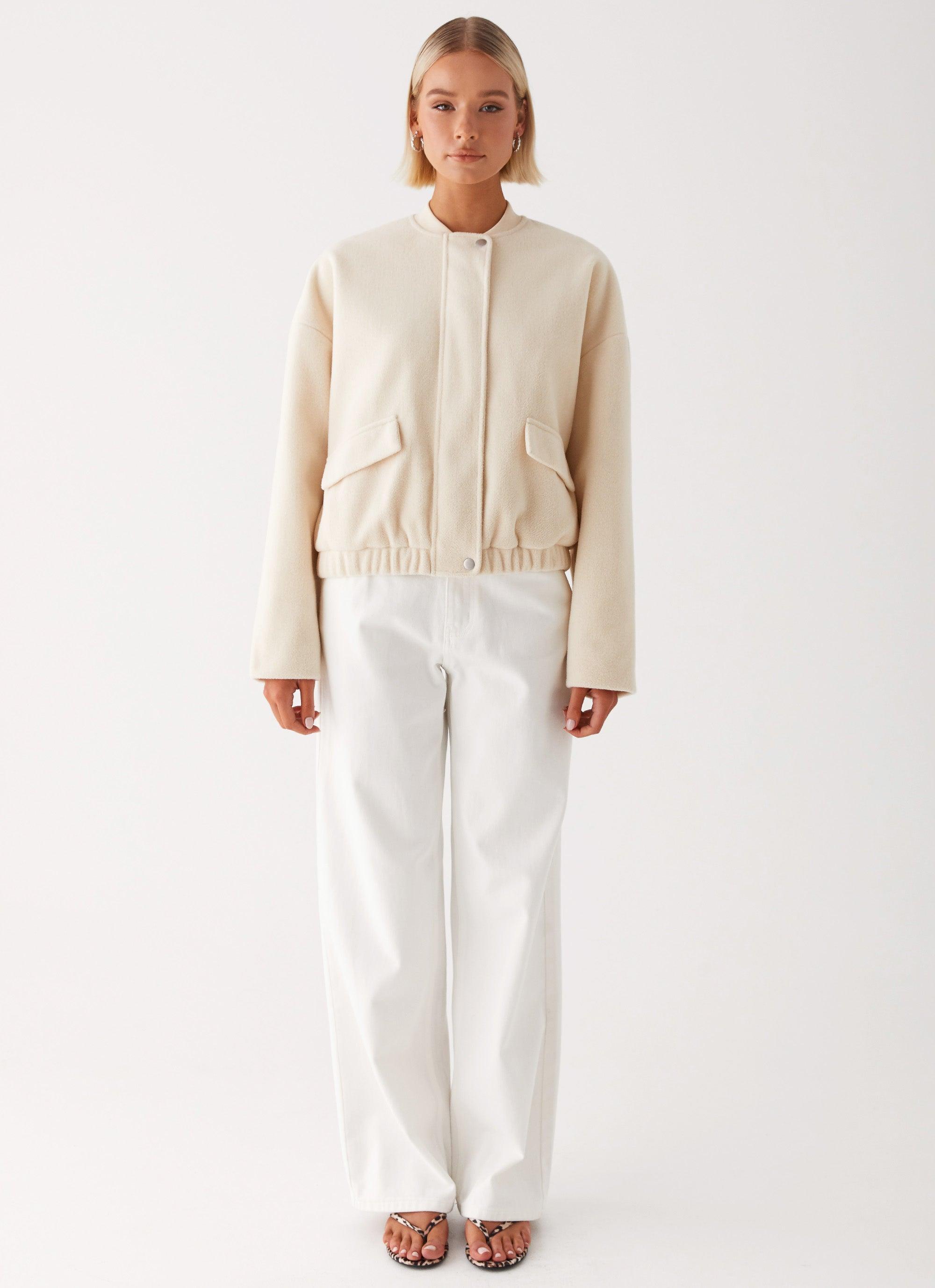 Cloudia Bomber Jacket - Ivory Product Image