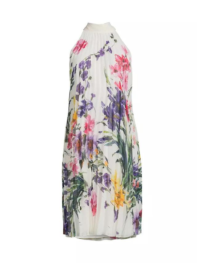 Floral Halterneck Sleeveless Midi Dress Product Image