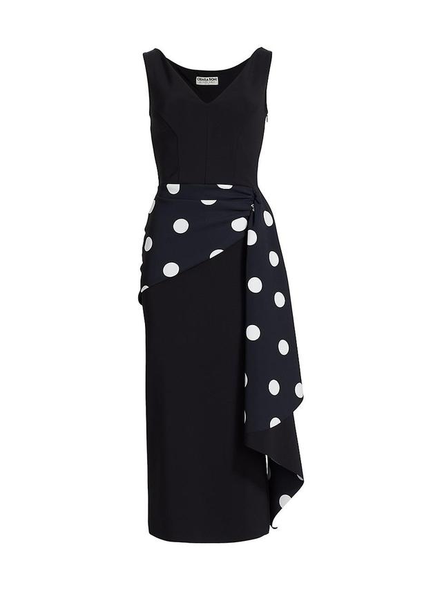 Womens Airose Polka Dot Sash Midi-Dress Product Image