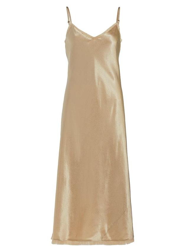 Frayed-Edge Bias Cami Midi Dress Product Image