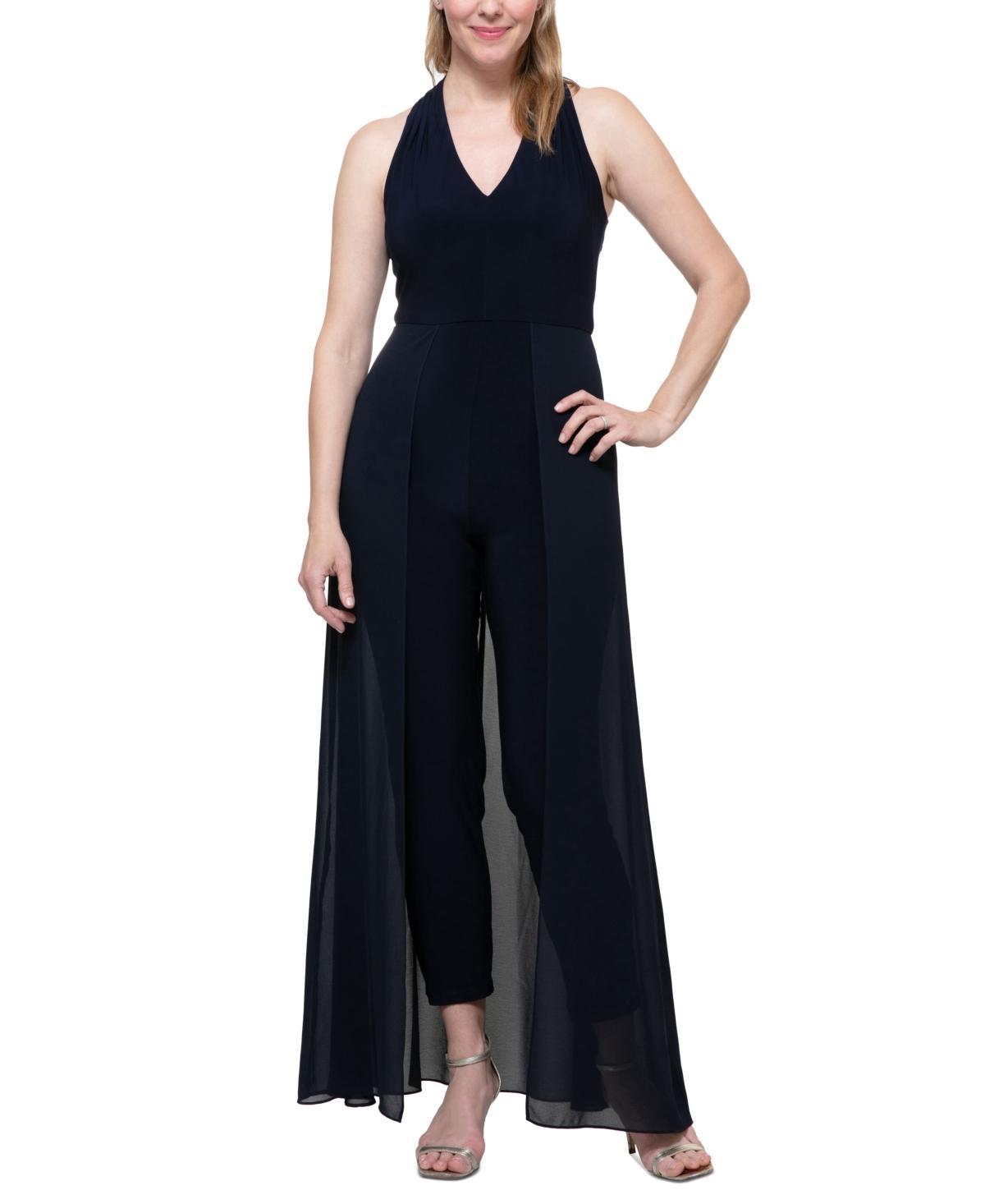 Sl Fashions Womens Halter-Neck Overlay Jumpsuit Product Image