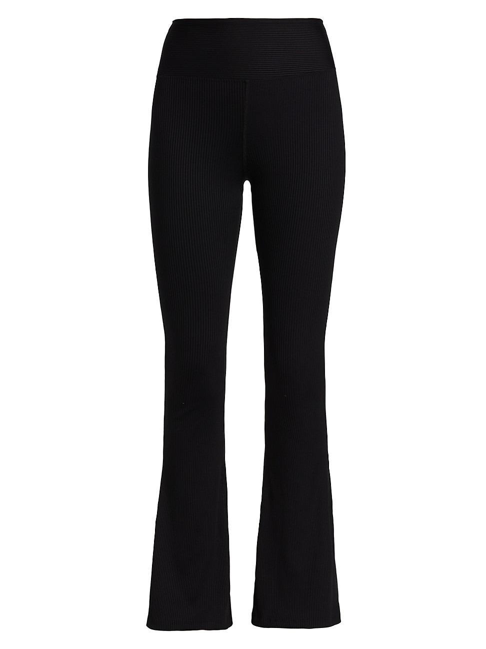 Womens Ribbed Flare Leggings Product Image