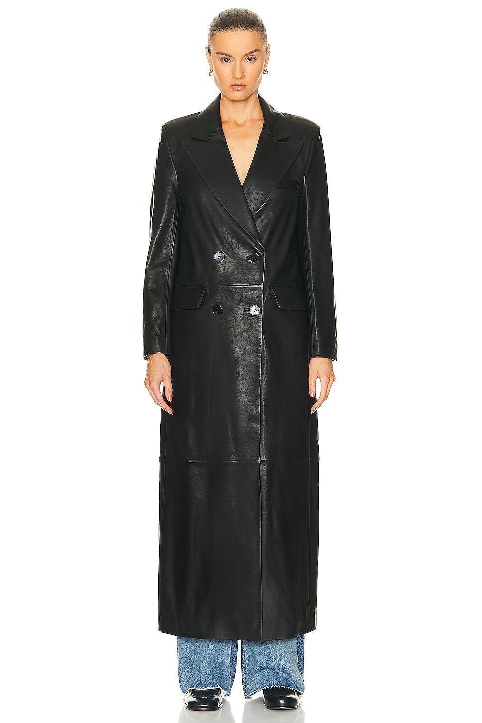 NOUR HAMMOUR Misha Coat Black. (also in ). Product Image